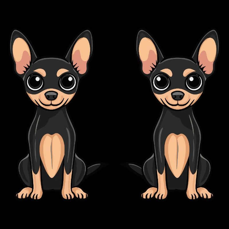 Pinscher Hund Comic
