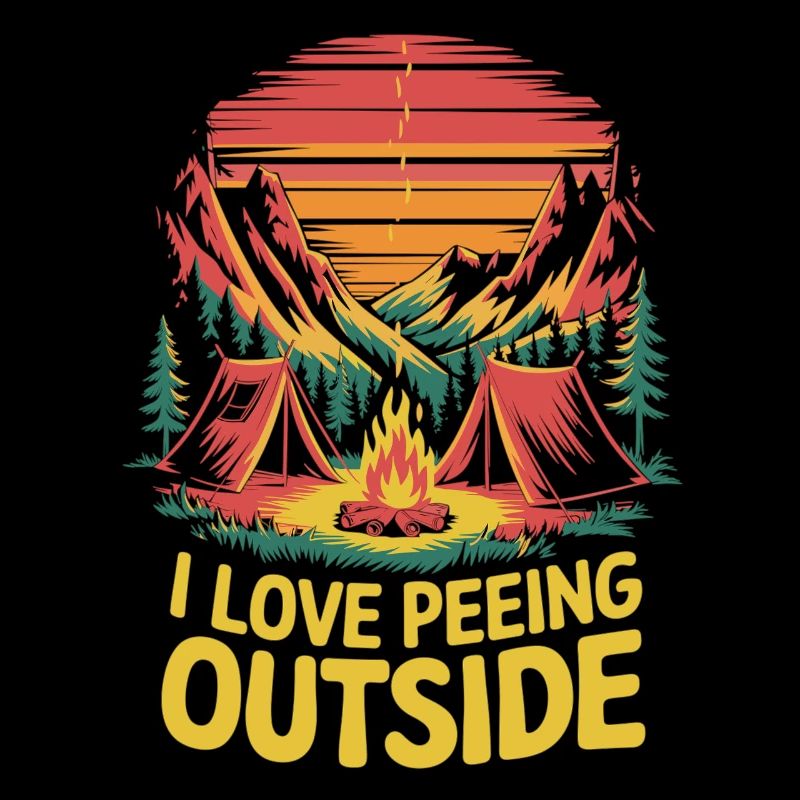 Camping Spruch - Ich liebe draußen zu pinkeln