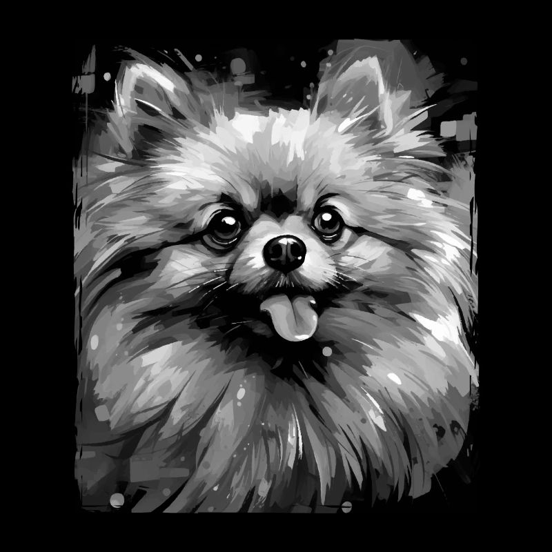 Portrait de chien de Poméranie