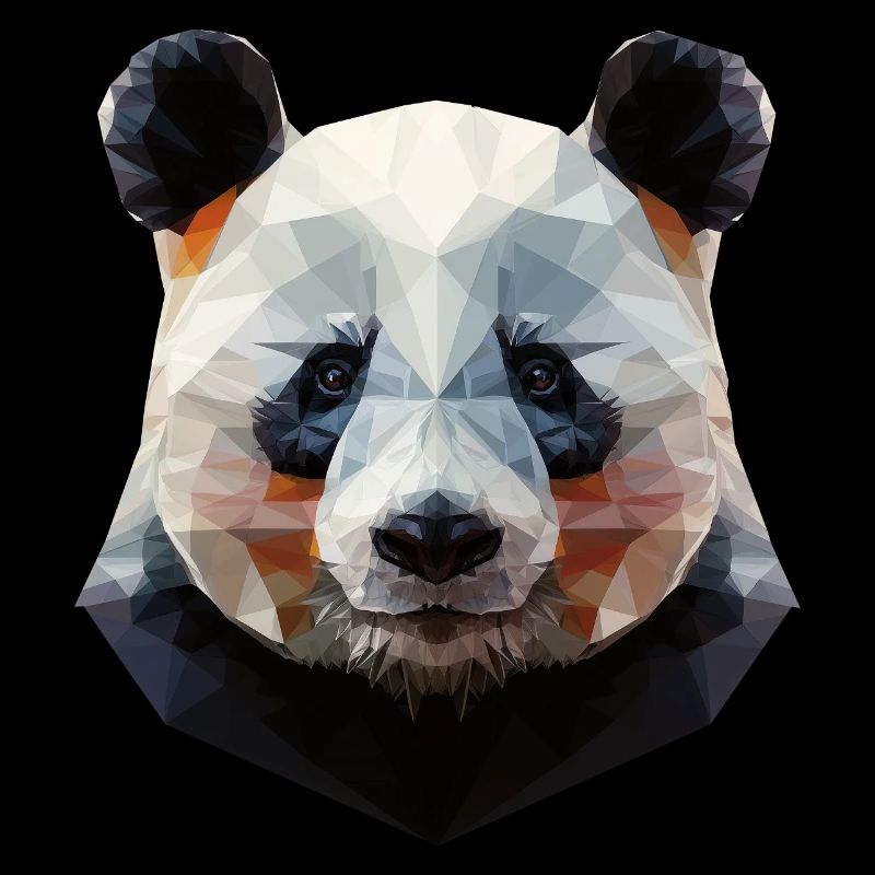 Panda I Low Poly Art Logo Design