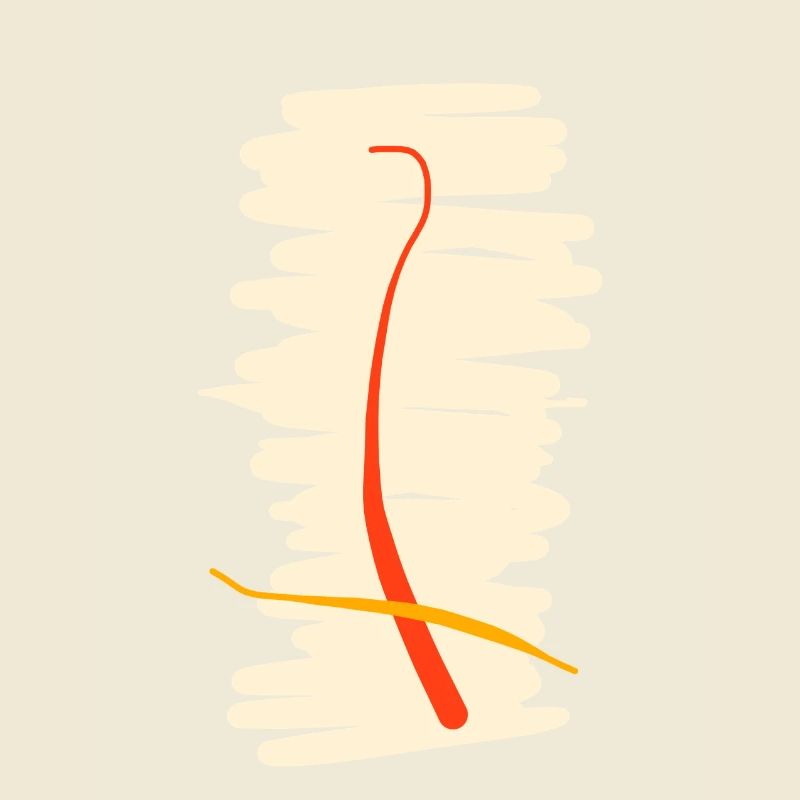 Ocre et abstrait :Abstraction colorée ocre
