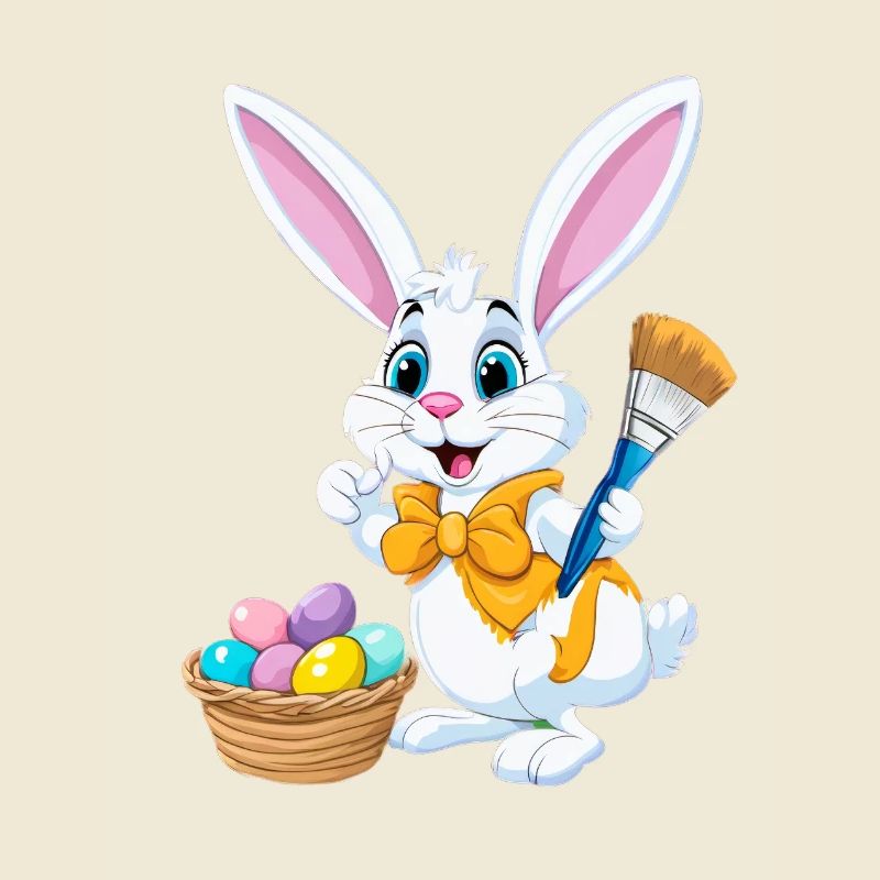Easter bunny with Easter eggs