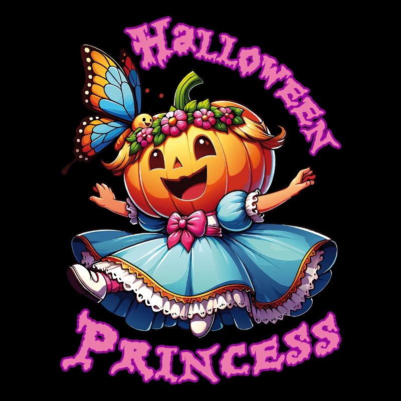 Cute Halloween Princess with Butterfly