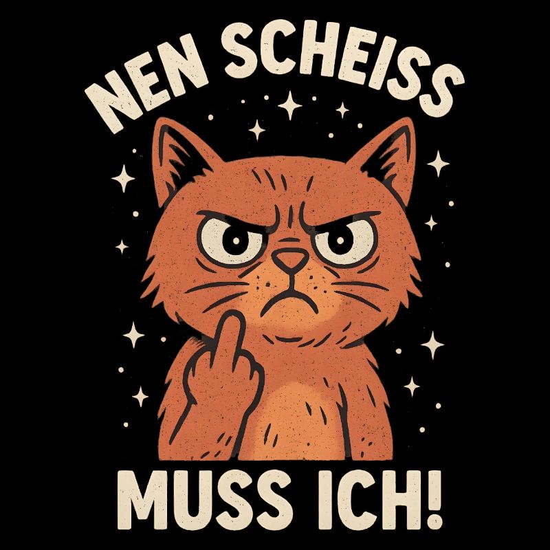 Mittelfinger Katze Nen Scheiss Kollege