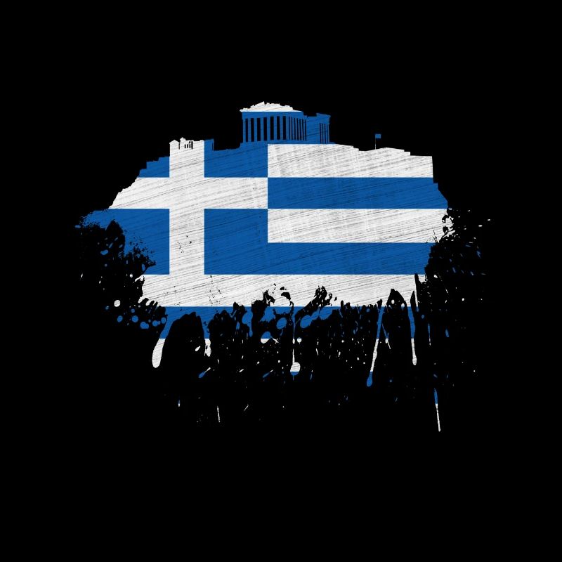 Athens Skyline Greece Flag Flag Acropolis