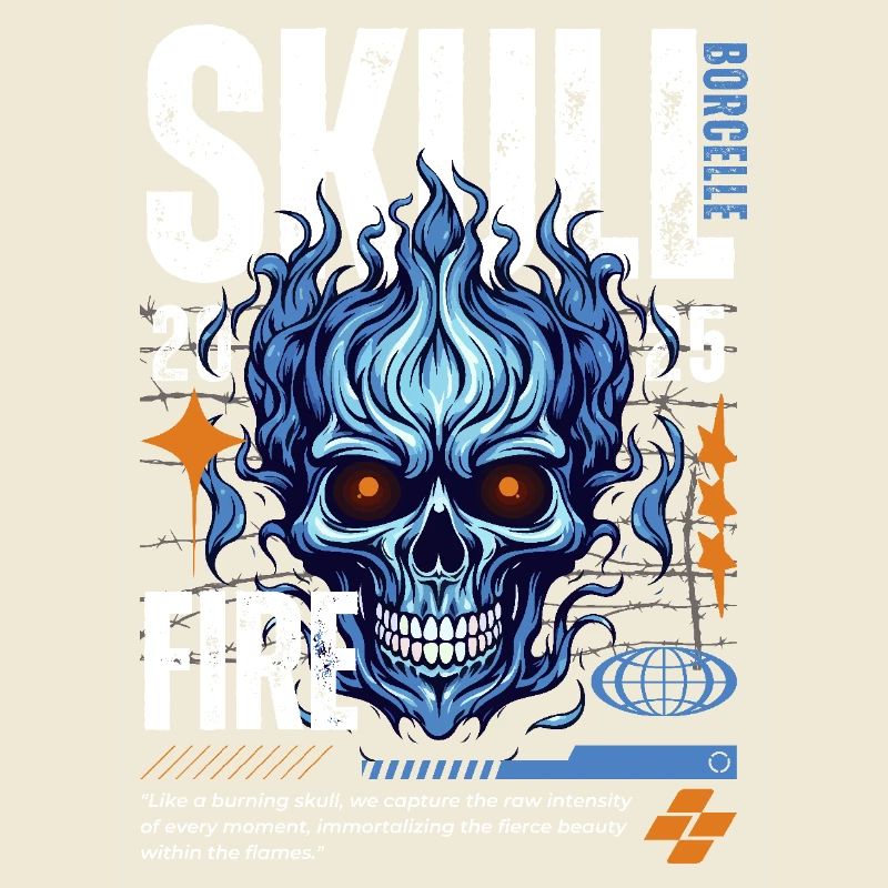 Blue Skull Weiss