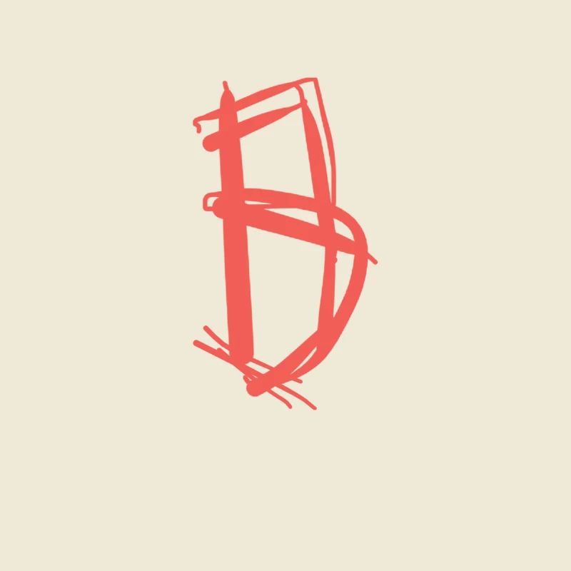 Letter B on T-shirt