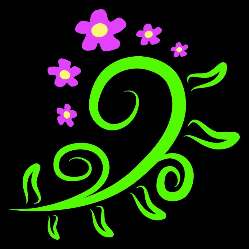 Many Flowers Vine Colorful Decorative Pattern Beautiful