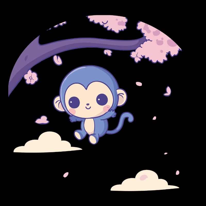 Affe springt von Baum - Affen Design