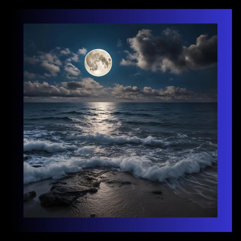 Vollmond mit Meer