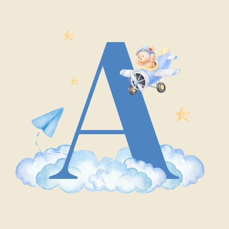 Letter to Blue Clouds Airplane Child