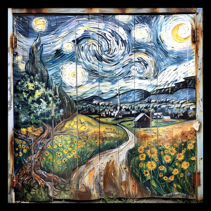 Graffiti Landscape Fields Rust Metal Urban