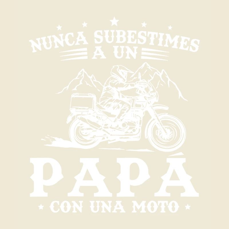 Ein Vater mit einem Motorrad Vatertag