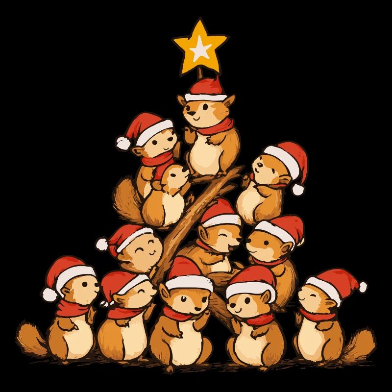 Eichhörnchen Weihnachten Christbaum