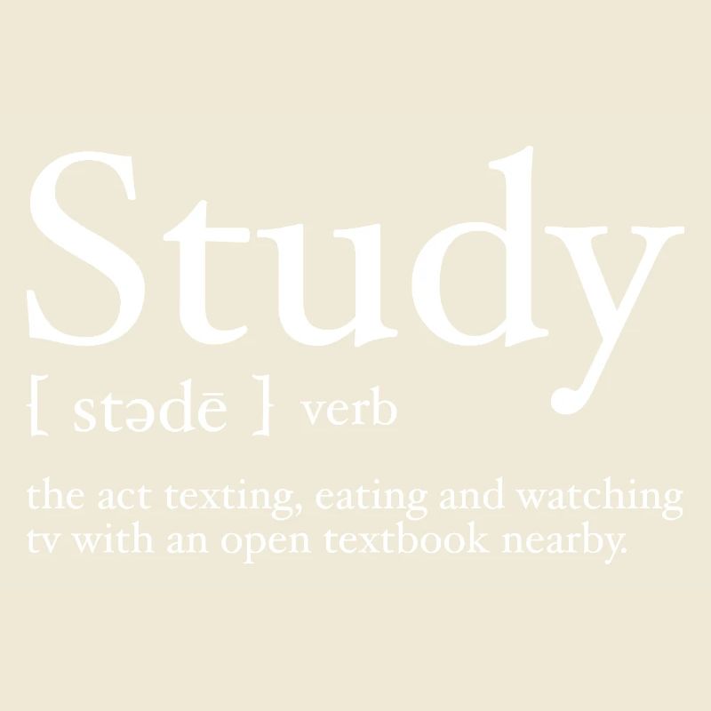 Study Definition Funny Design for College Student