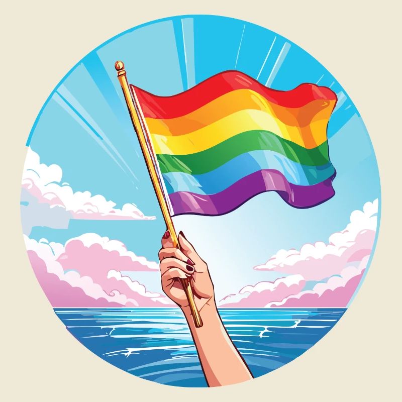 Pride Flag Ocean