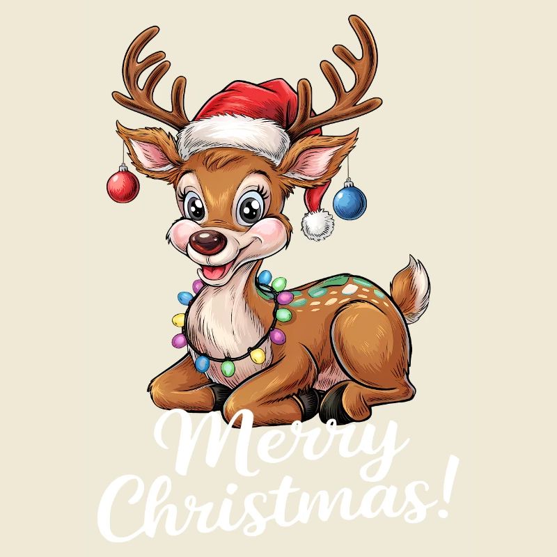 Rentier Weihnachtspullover Merry Christmas lustig