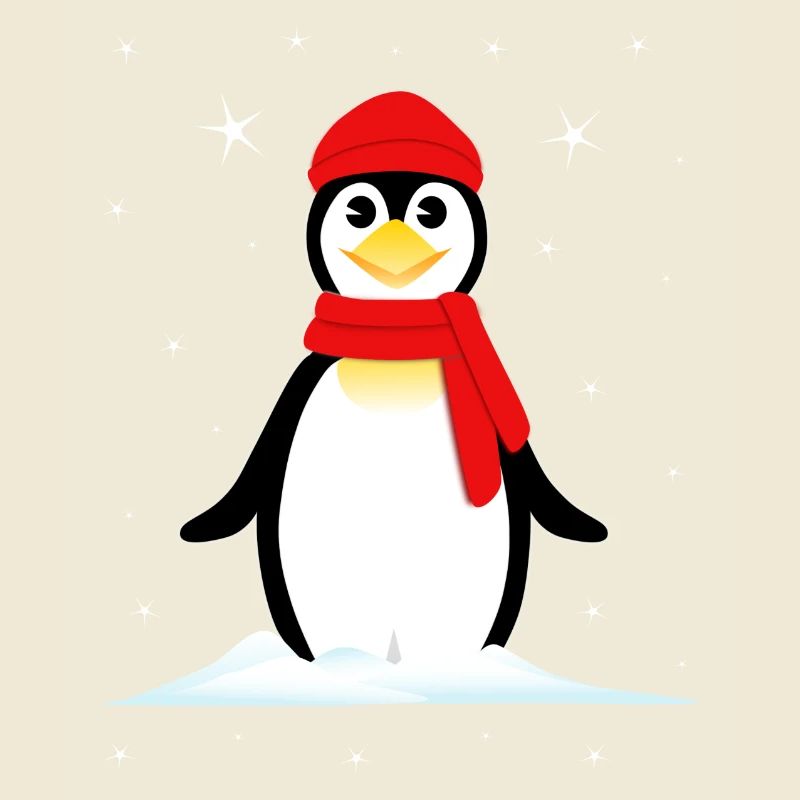 Penguin Snow Stars