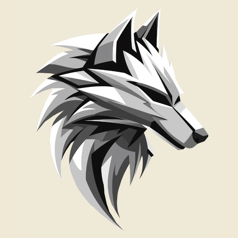 Conception de logo Wolf I Low Poly Art