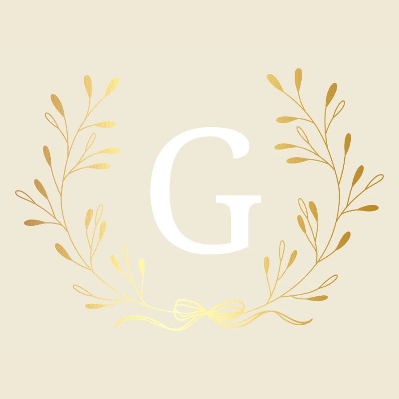 Buchstabe g Goldene Blumenkrone