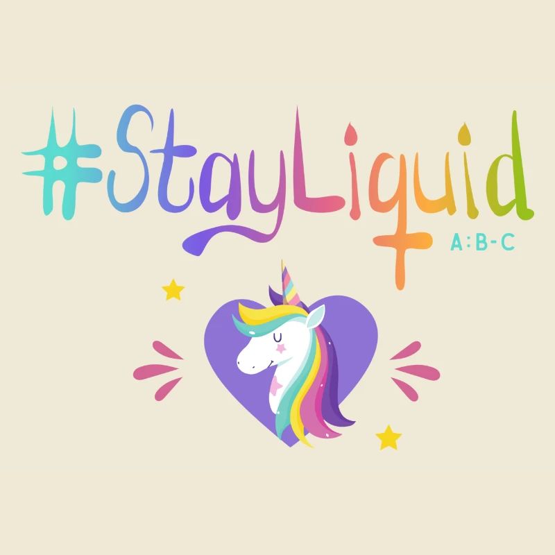 #Stayliquid Einhorn-Herz