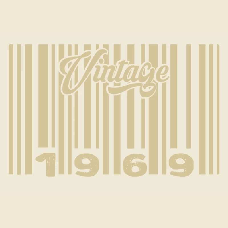 Vintage 1969 Barcode 1969: Year 2025.
