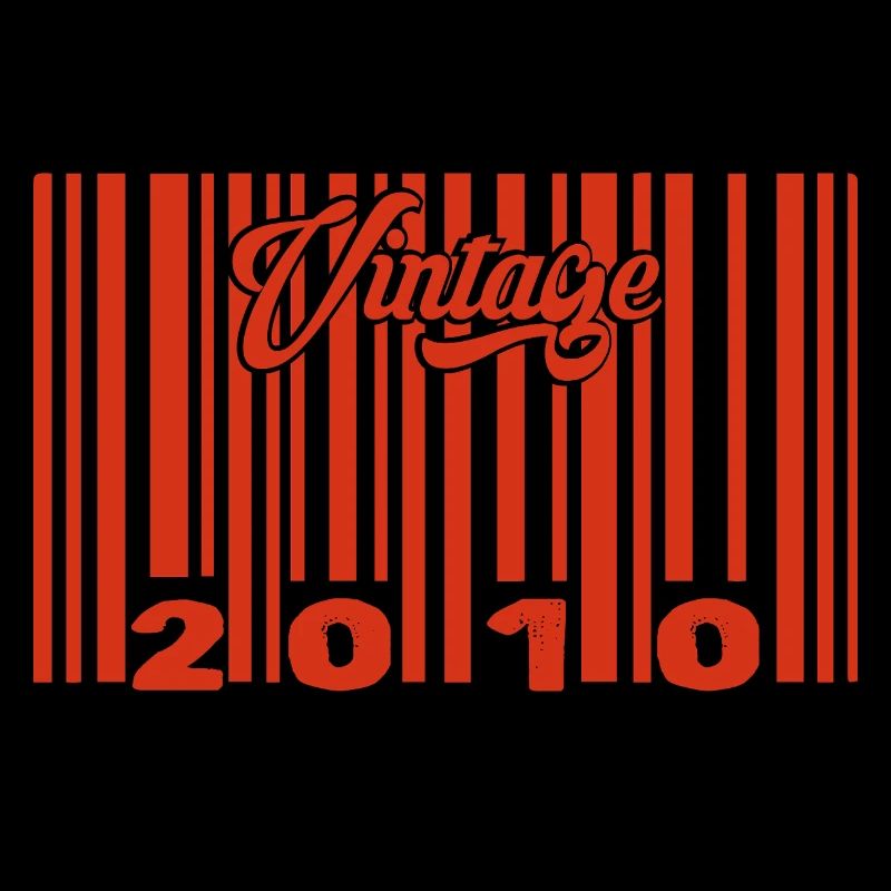 vintage 2010 né en 2010 15 ans bar code anniversai