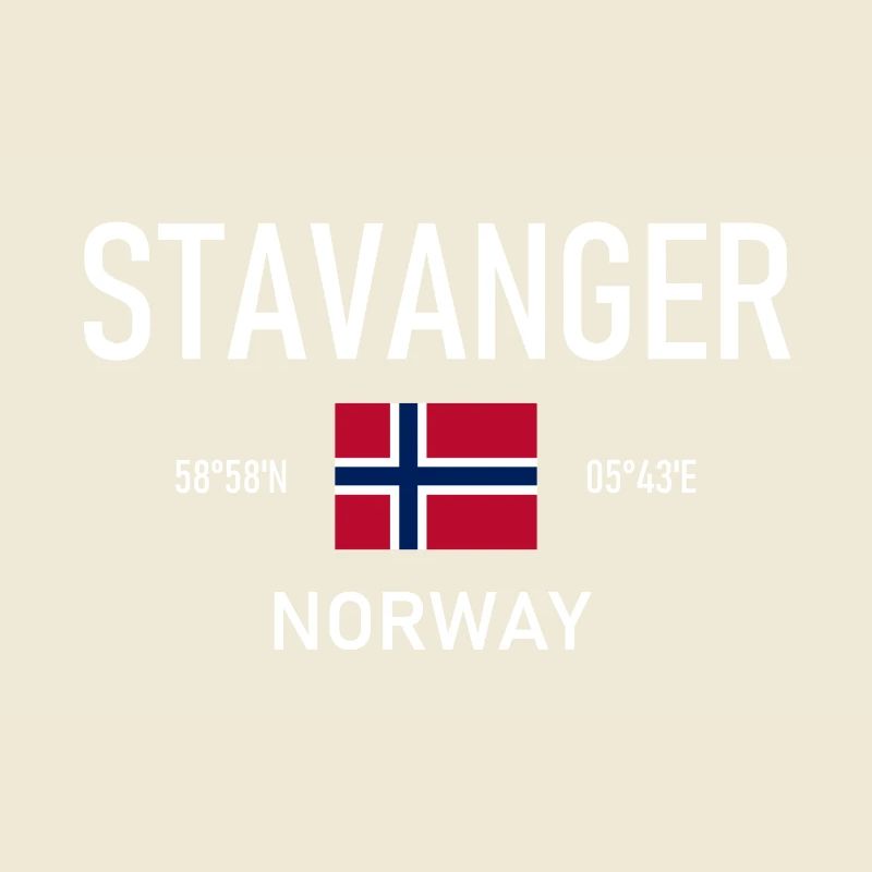 Stavanger - Norvège - Coordonnées - Drapeau