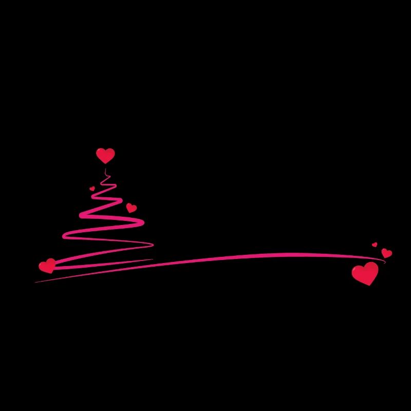 arbre de Noël avec le coeur