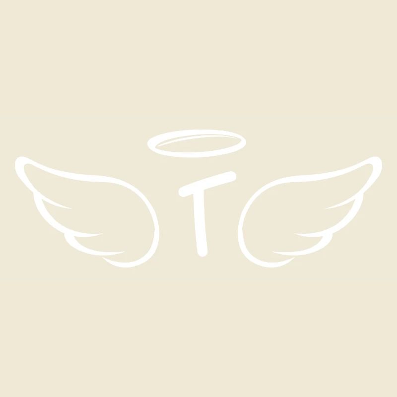 Lettre t ailes d’ange