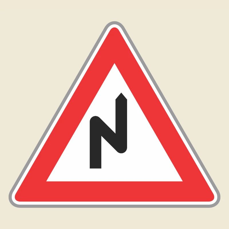 zig signe de route zag droit chemin