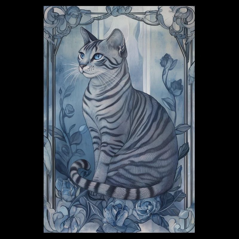 jayfeather häherfeder schöne getigerte Katze grau
