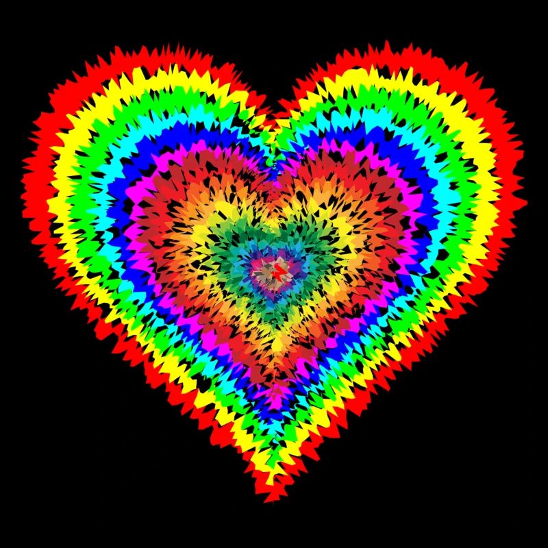 Regenbogen herz