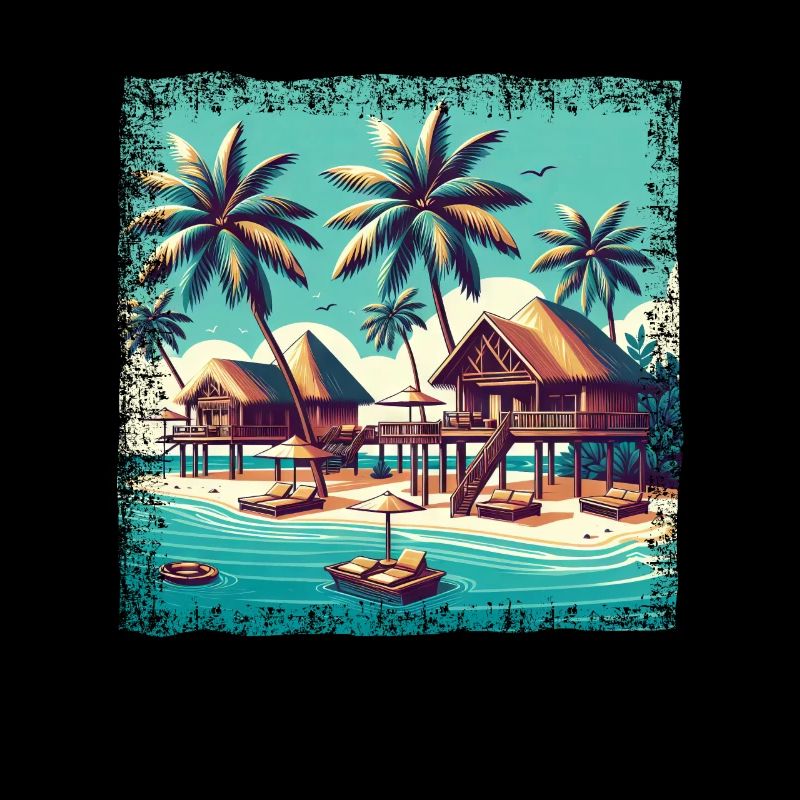 Reethi Beach Malediven Grunge Urlaub