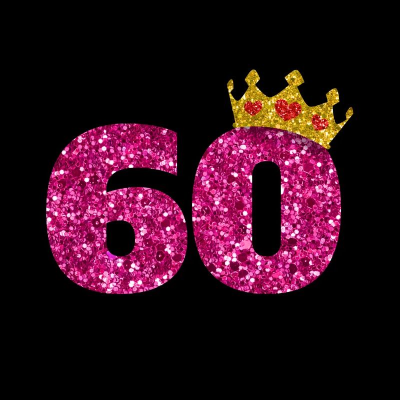 Glitter 1960 60 Jahre Geburtstag Pailletten Krone