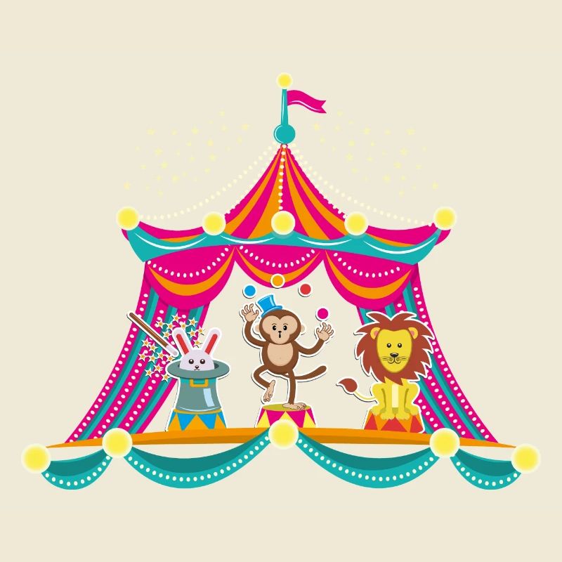 Circus - Monkey Circus - Circus Animals Hare Lion