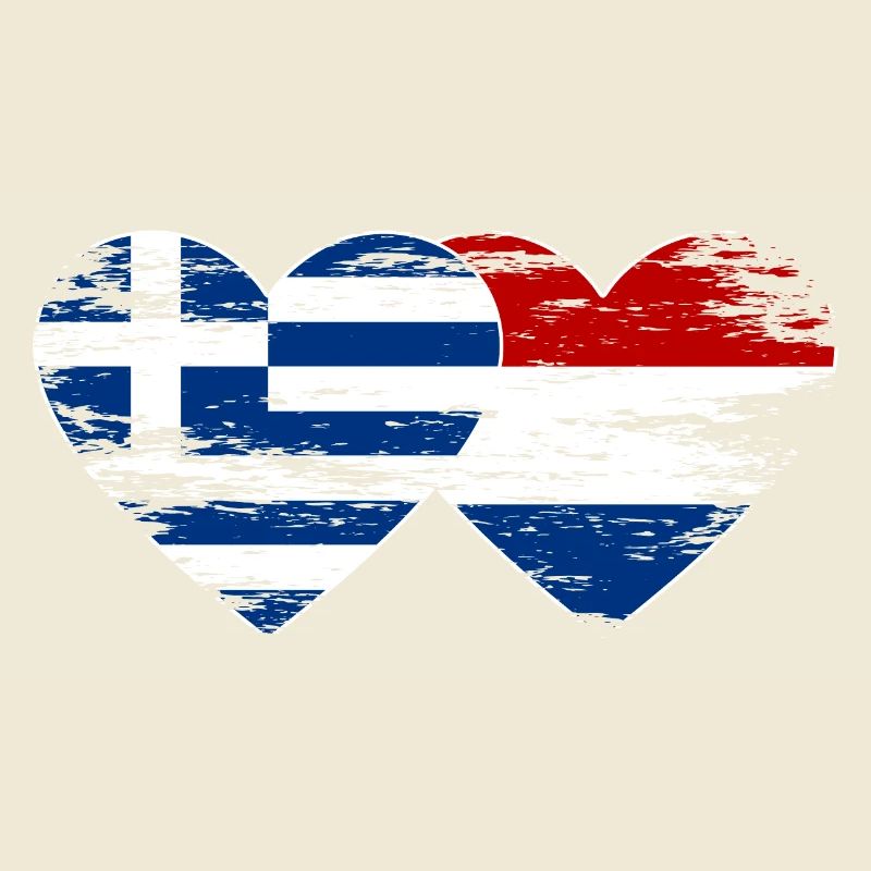 Grèce Drapeau hollandais coeur utilisé