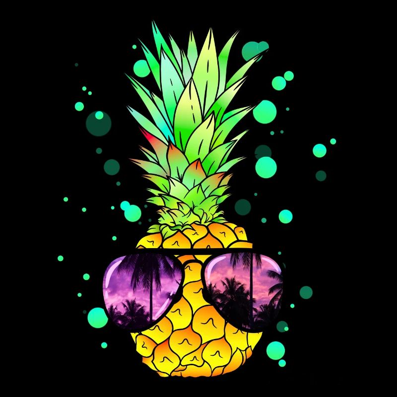 Ananas mit cooler Beach Sonnenbrille