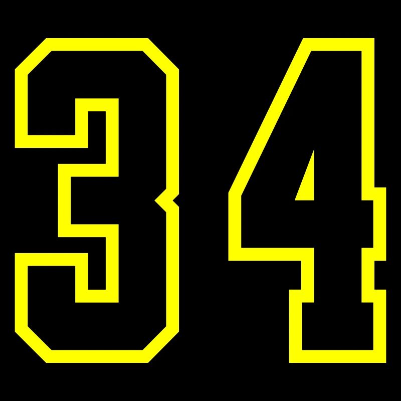 34 Zahl Trikot