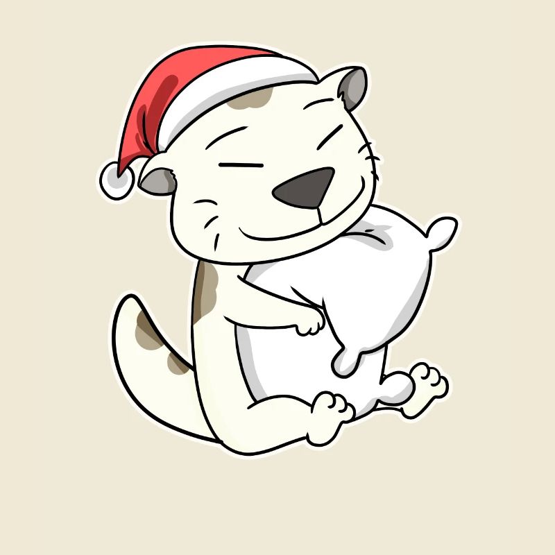 Devon Rex Chat Noël Sommeil Fatigué