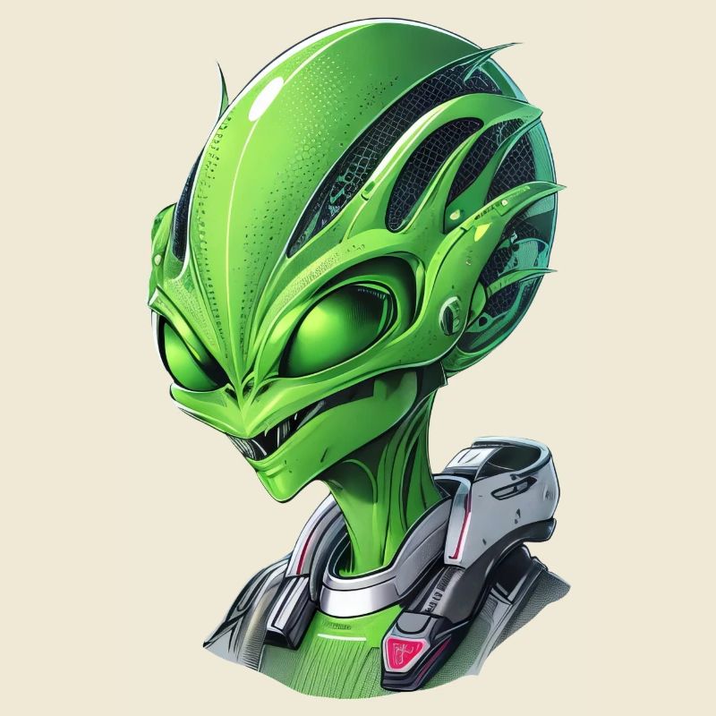 Alien Portrait: Intriguing face from an attached