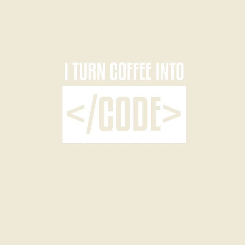 I turn coffee into code WHITE Computer T-Shirt