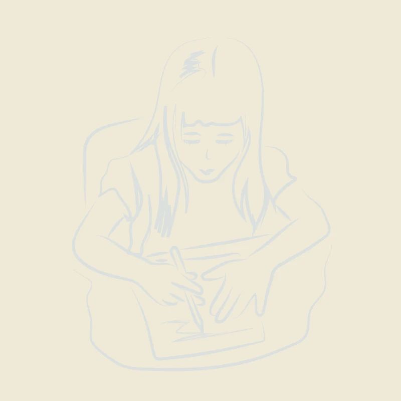 Fille crayon dessin art idée cadeau