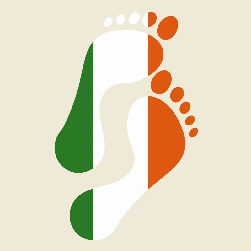 Irlande Empreinte drapeau