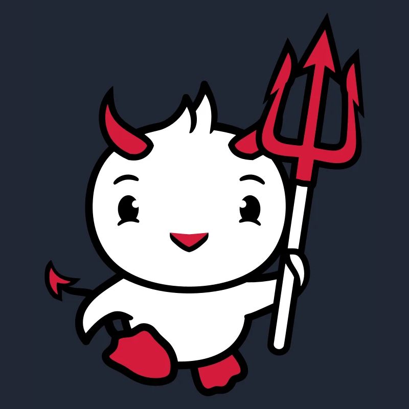 bird devil horns satan trident hell evil cool