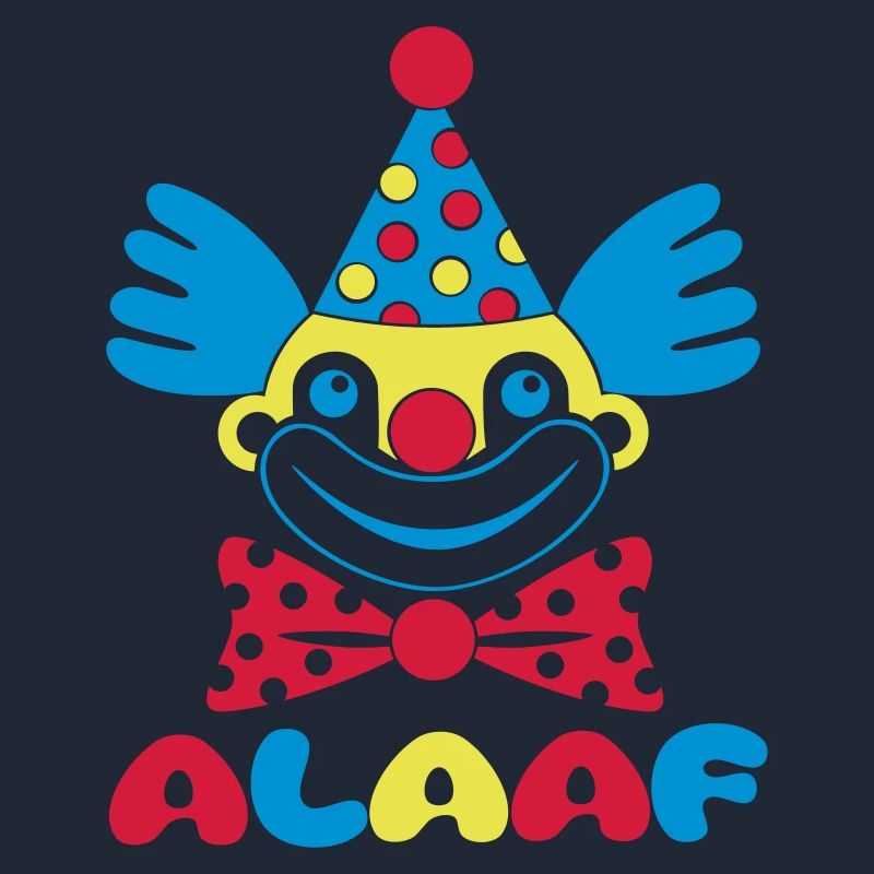 Fasching Karneval Clown ALAAF 1, 2 oder 3 Farben