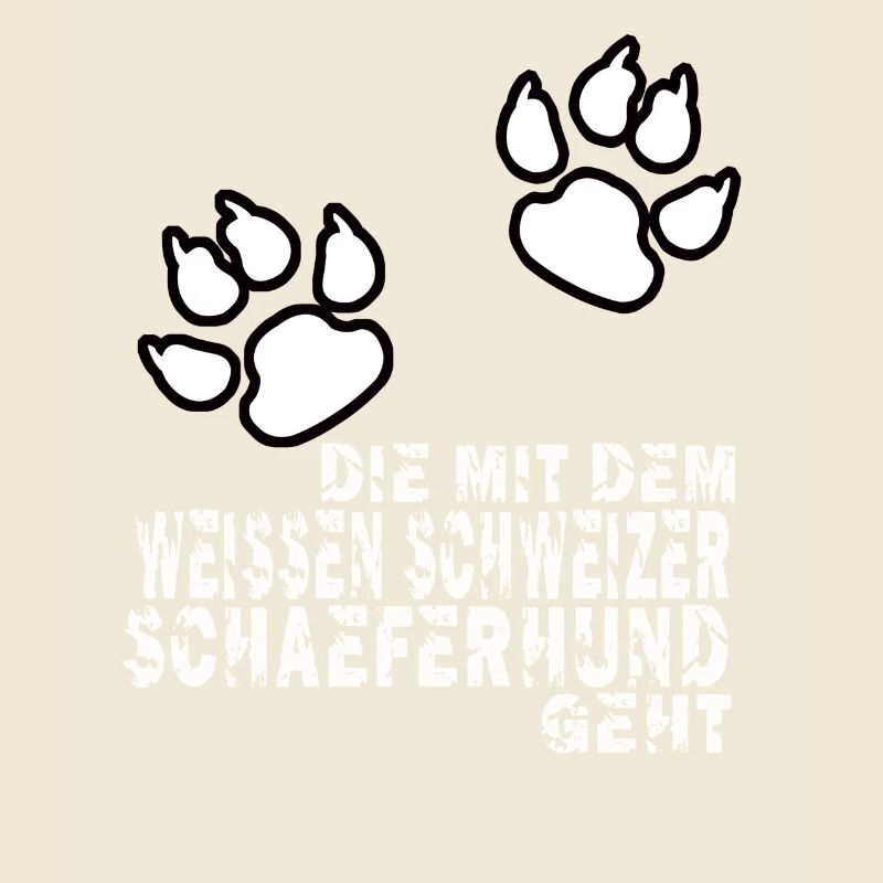die mit dem weissen schweizer schaeferhund geht