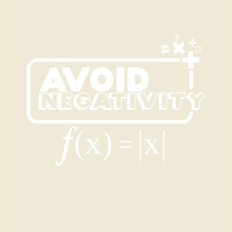 Avoid Negativity - white