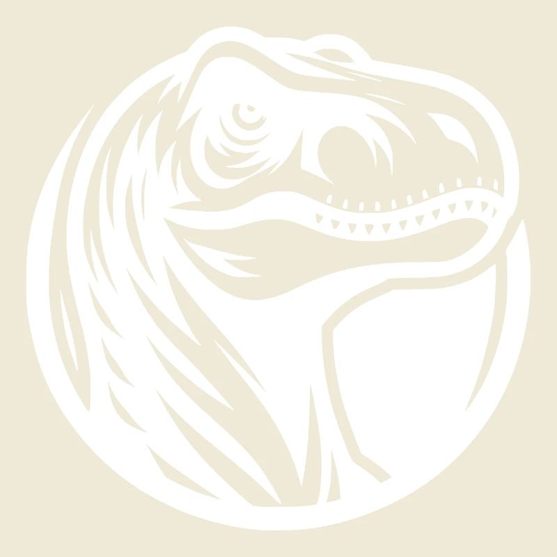 Grinning Raptor Tattoo Logo Style