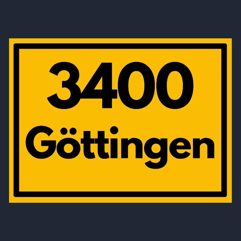 Panneau de la ville - puis rétro ancien code postal 3400 GÖTTINGEN